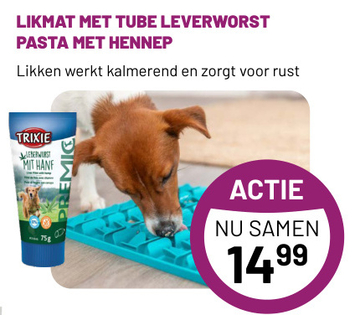 Aanbieding: LIKMAT MET TUBE LEVERWORST
PASTA MET HENNEP