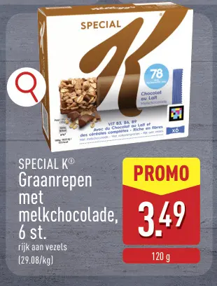 Promotie: Graanrepen met melkchocolade