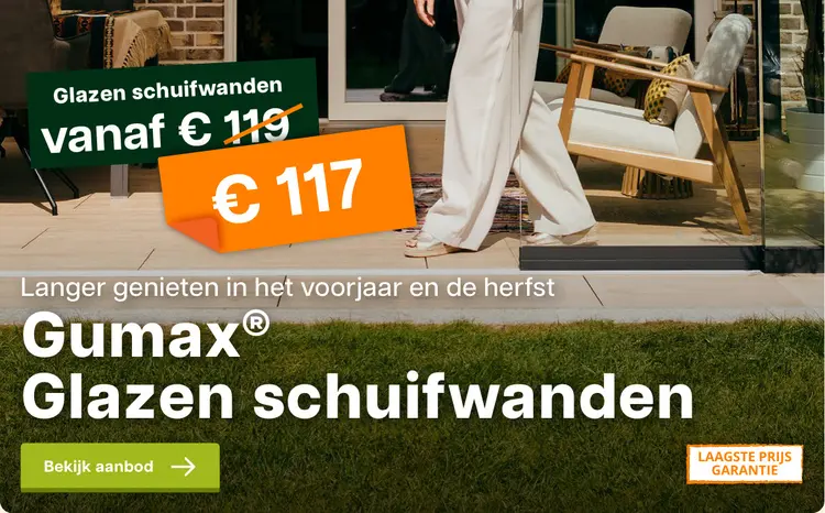 Promotie: Glazen schuifwanden