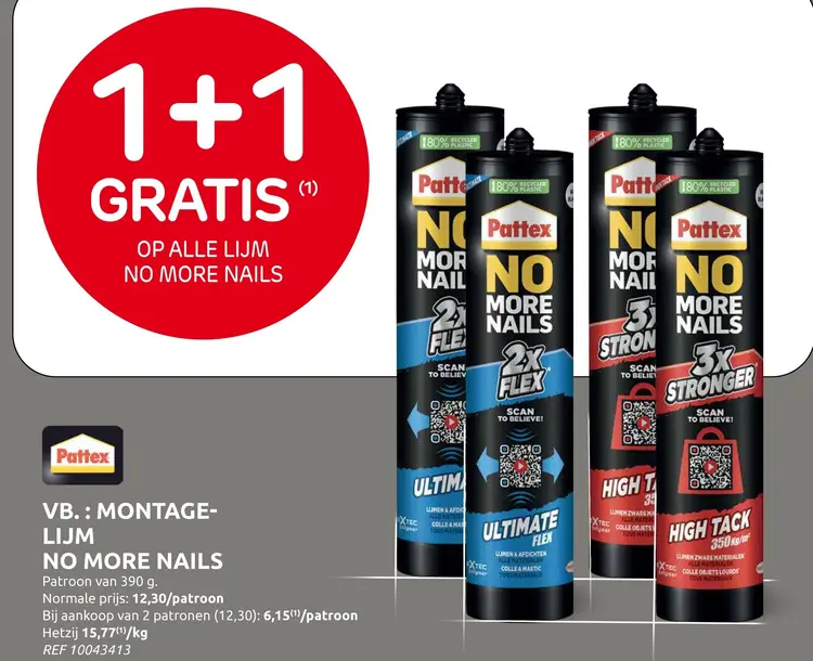 Promotie: Montage-lijm no more nails