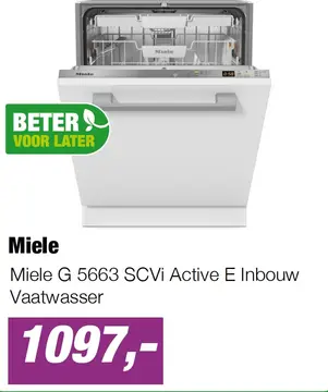 Aanbieding: Miele G 5663 SCVi Active E Inbouw Vaatwasser