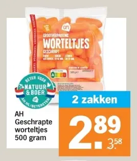 Aanbieding: Geschrapte worteltjes
