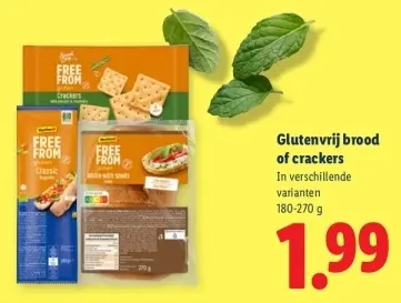 Aanbieding: Glutenvrij brood of crackers