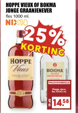Aanbieding: Hoppe vieux of Bokma jonge graanjenever