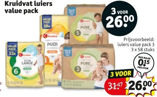 Aanbieding: Luiers value pack