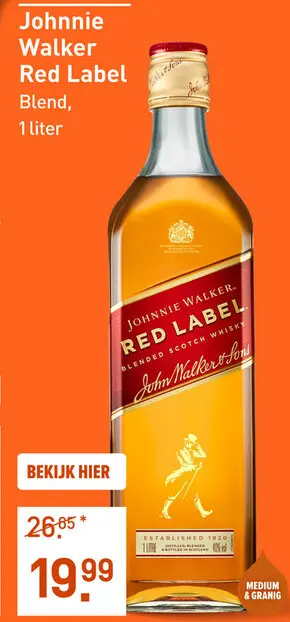 Aanbieding: Johnnie Walker Red Label 100CL
