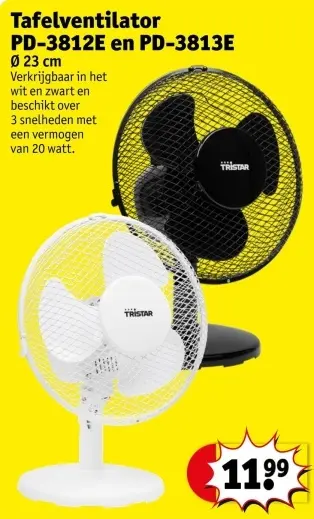 Aanbieding: Tafelventilator PD-3812E en PD-3813E