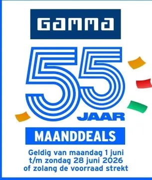 Aanbieding: Gamma 55 Jaar Maanddeals