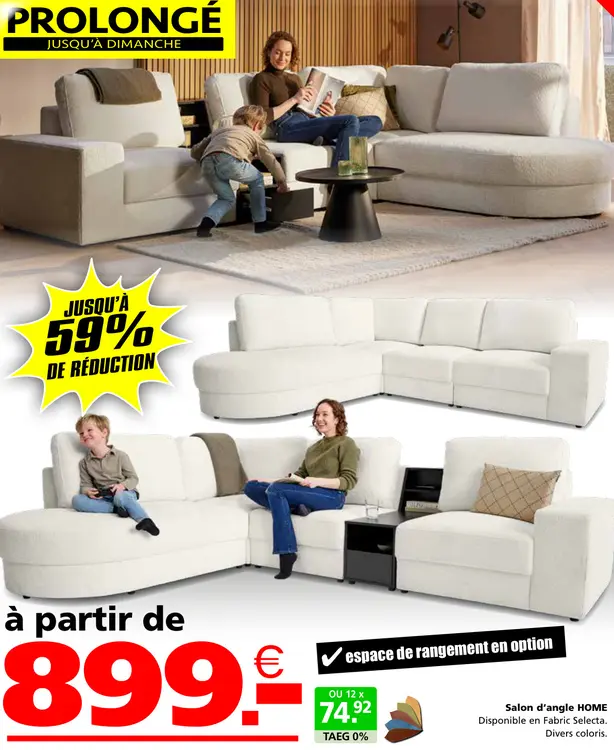 Offre: Salon d'angle HOME