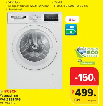 Aanbieding: Wasmachine WAN282E4FG