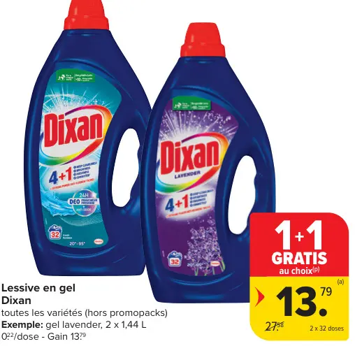 Offre: Lessive en gel