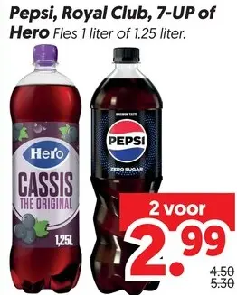 Aanbieding: Pepsi, Royal Club, 7-UP of Hero