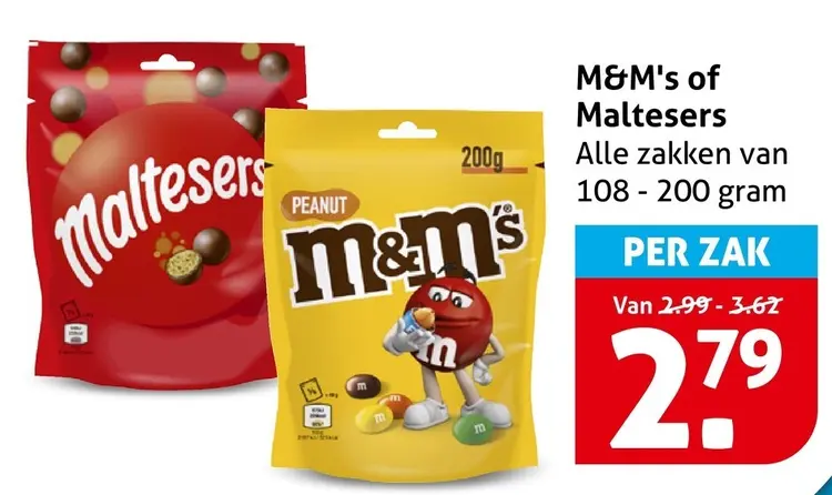 Aanbieding: M&M's of Maltesers