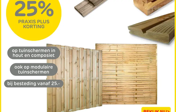 Aanbieding: Tuinschermen in hout en composiet