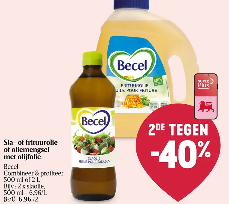 Promotie: Sla- of frituurolie of oliemengsel met olijfolie