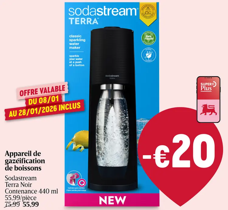 Offre: Appareil de gazéification de boissons Sodastr