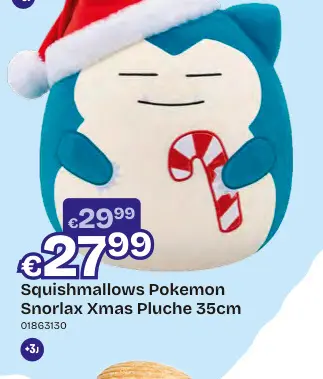Promotie: Squishmallows Pokemon Snorlax Xmas Pluche