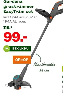 Aanbieding: Gardena grastrimmer EasyTrim set