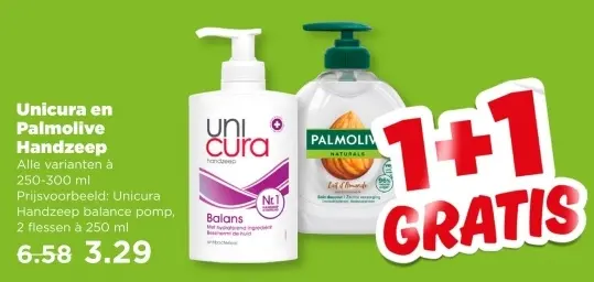 Aanbieding: Unicura en Palmolive Handzeep