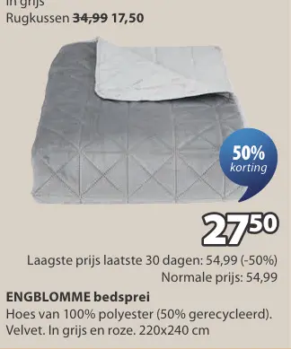 Promotie: ENGBLOMME bedsprei