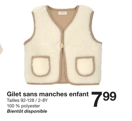 Offre: Gilet sans manches enfant