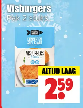 Aanbieding: Visburgers