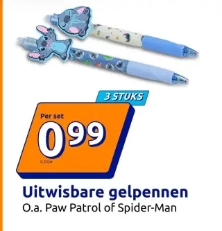 Promotie: Uitwisbare gelpennen