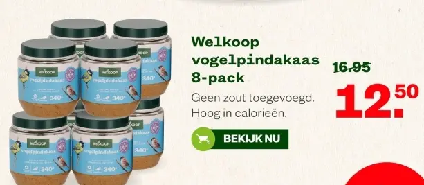 Aanbieding: Vogelpindakaas 8-pack