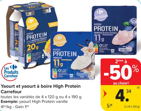 Offre: Yaourt et yaourt à boire High Protein