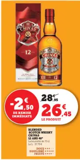 Offre: Blended scotch whisky CHIVAS 12 ans
