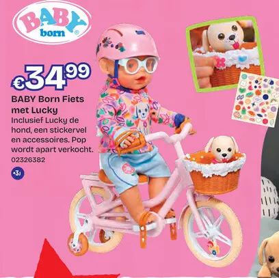 Aanbieding: BABY Born Fiets met Lucky
