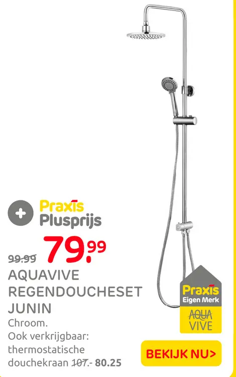 Aanbieding: Aquavive regendoucheset junin