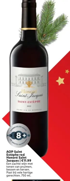 Aanbieding: AOP Saint Estèphe red Honoré Saint Jacques