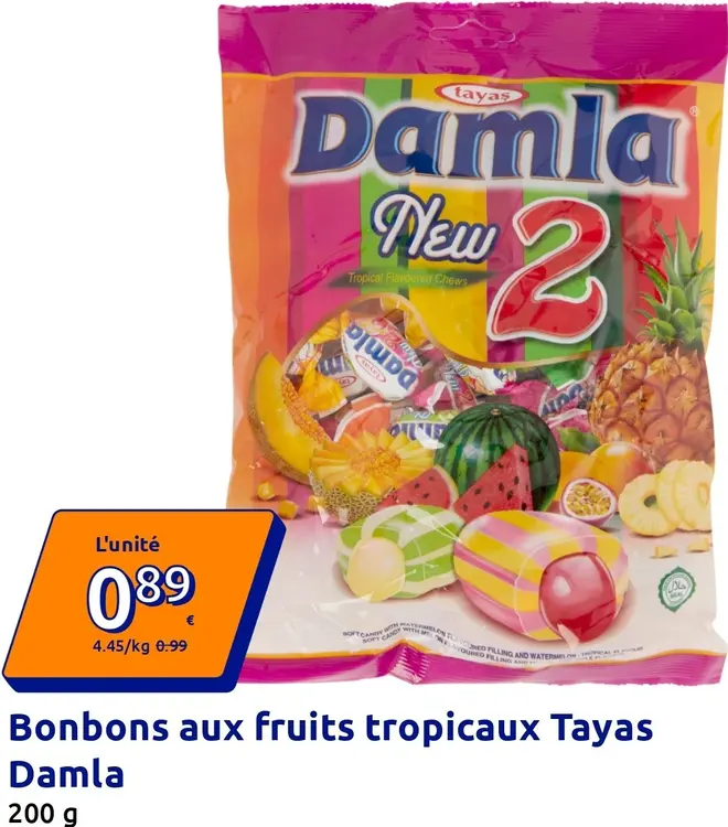Offre: Tayas & Damla Bonbons aux fruits tropicaux Tayas Damla