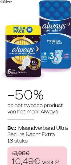Promotie: Maandverband Ultra Secure Nacht Extra