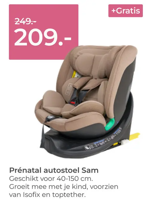 Aanbieding: Prénatal autostoel Sam