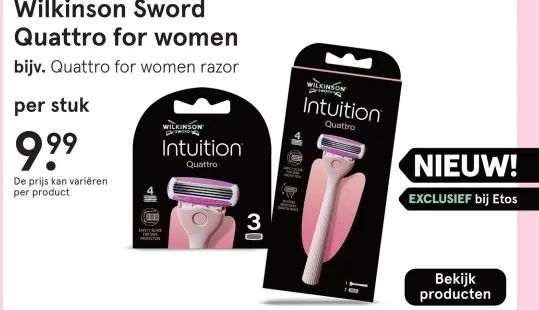 Aanbieding: Wilkinson Sword Quattro for women
