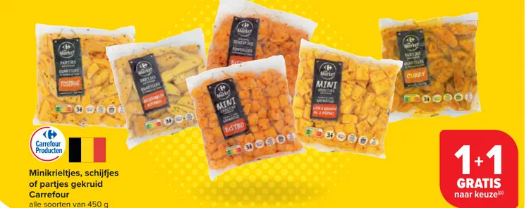 Promotie: Minikrieltjes, schijfjes of partjes gekruid