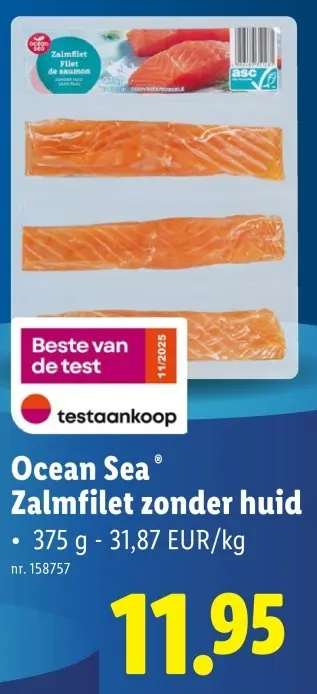 Promotie: Zalmfilet zonder huid