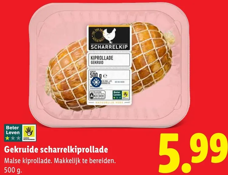 Aanbieding: Gekruide scharrelkiprollade