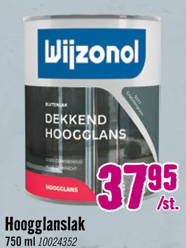 Aanbieding: WIJZONOL Dekkend hoogglanslak grachtengroen 9277 750 ml