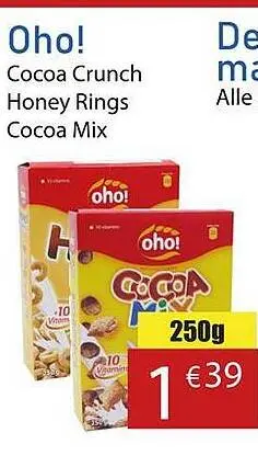 Aanbieding: Oho! Cocoa Crunch Honey Rings Cocoa Mix