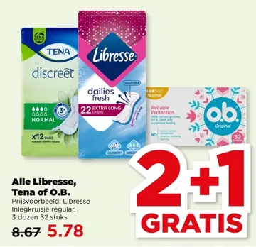 Aanbieding: Alle Libresse, Tena of O.B.