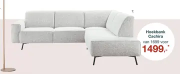Aanbieding: Hoekbank Cachira lichtgrijs rechts