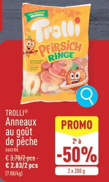 Offre: TROLLI® Anneaux au goût de pêche