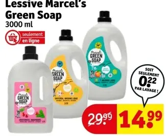 Offre: Lessive Marcel's Green Soap