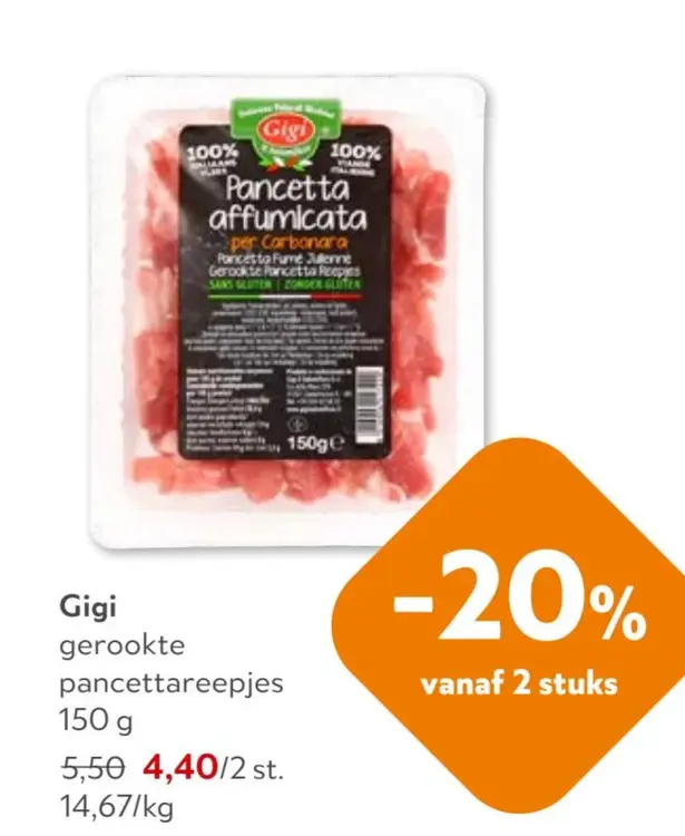 Promotie: Gerookte pancettareepjes