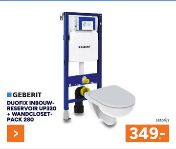 Aanbieding: Duofix inbouw-reservoir up320 + wandcloset-pa