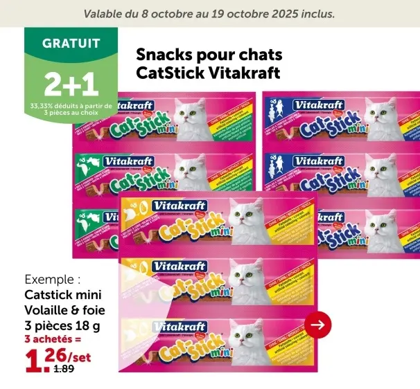 Offre: Snacks pour chats CatStick