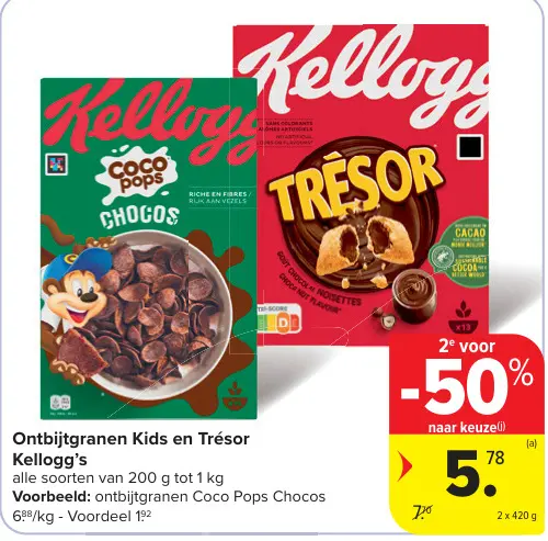 Promotie: Ontbijtgranen Kids en Trésor